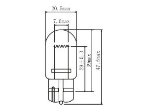 Галогенная лампа T20 W21W