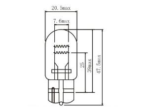 Галогенная лампа T20 W21/5W